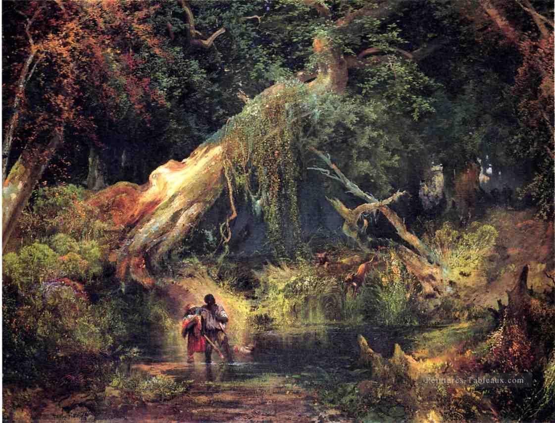 Slave Hask Dismal Swamp Virginie paysage Thomas Moran Forêt Peintures à l'huile